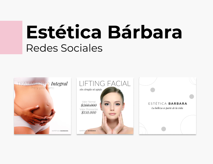 Portada Behance - Estética Bárbara Redes Sociales